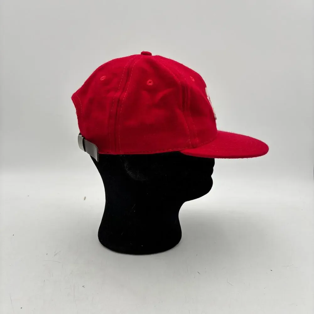 Vintage Ebbets Field Flannels Los Angeles Dodgers LA Wool Leather Strapback Hat